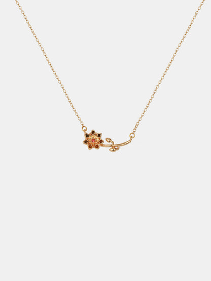 Flora Birthstone Necklace